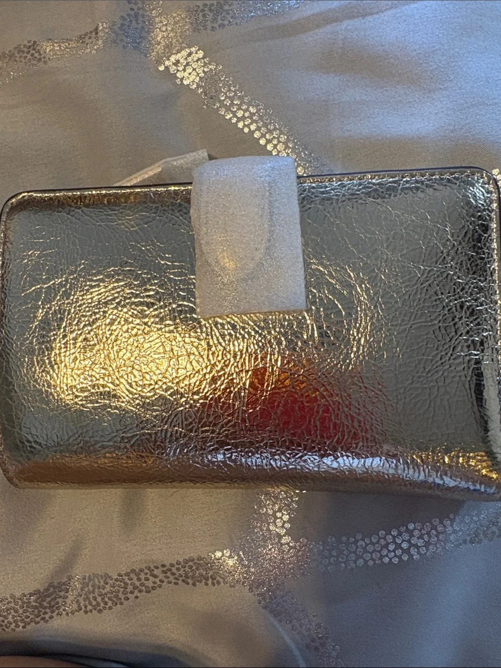 kate spade Metallic Gold Leather Snap Wallet